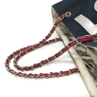 Pre-owned Chanel Navy Cloth Tote Bag ()