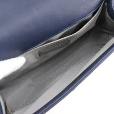 Pre-owned Chanel Navy Leather Shoulder Bag ()