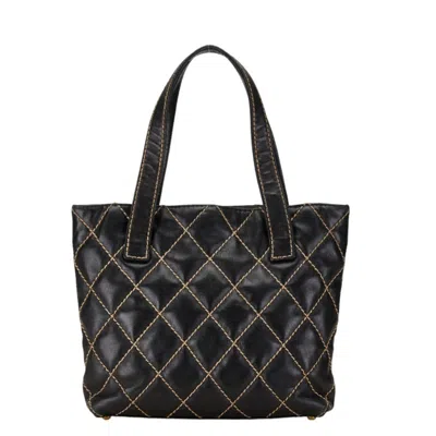 Pre-owned Chanel Navy Leather Shoulder Bag Tote Bag ()