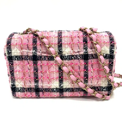 Pre-owned Chanel Pink Tweed Shoulder Bag ()