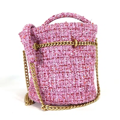 Pre-owned Chanel Pink Tweed Shoulder Bag ()