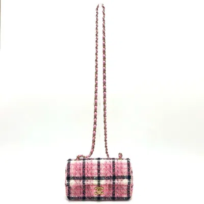 Pre-owned Chanel Pink Tweed Shoulder Bag ()