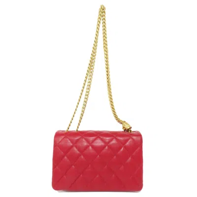 Pre-owned Chanel Red Color Leather Shoulder Bag ()