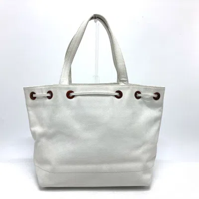 Pre-owned Chanel White Leather Tote Bag ()