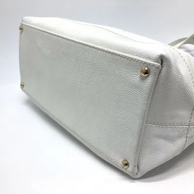 Pre-owned Chanel White Leather Tote Bag ()
