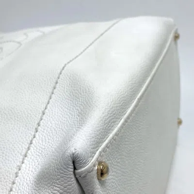 Pre-owned Chanel White Leather Tote Bag ()
