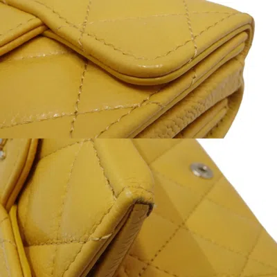 Pre-owned Chanel Yellow Caviar Leather Wallet (tri-fold) ()