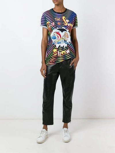 Shop Jeremy Scott Ren & Stimpy Print T-shirt - Multicolour