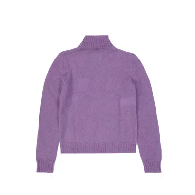 Alberta Ferretti Ribbed Turtleneck Mohair Knit Sweater