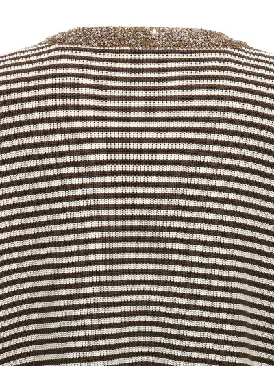 Brunello Cucinelli T-shirt With Dazzling Collar Insert