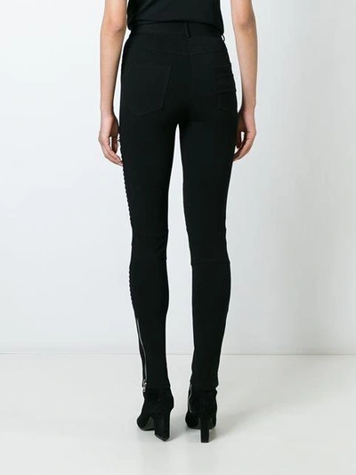 Shop Givenchy Zip Detail Trousers In Black