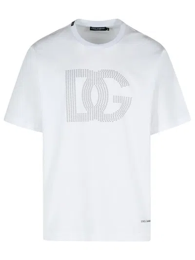 Dolce & Gabbana White Dg Logo T-shirt In White
