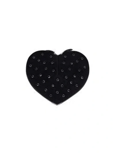 Alaïa Women Le Cœur' Rhinestone Crossbody Bag In Black