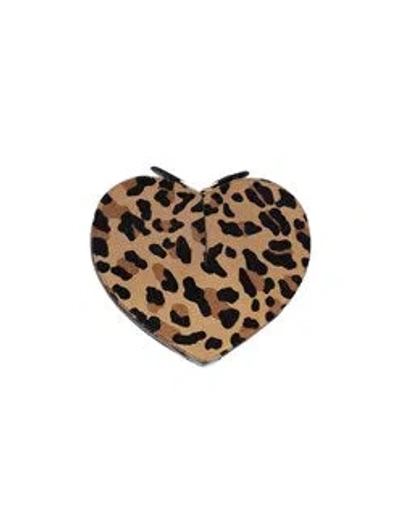 Alaïa Le Coeur Leopard-print Leather-trimmed Calf Hair Shoulder Bag In Brown
