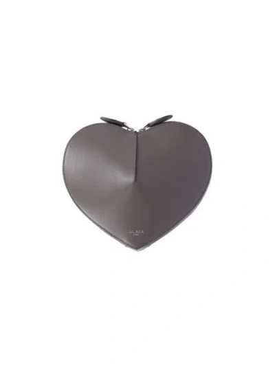 Alaïa Women Mini Bag "coeur" In Gray