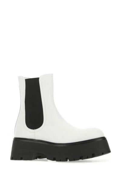 Alexander Mcqueen Multicolor Leather Boot In Multicolor