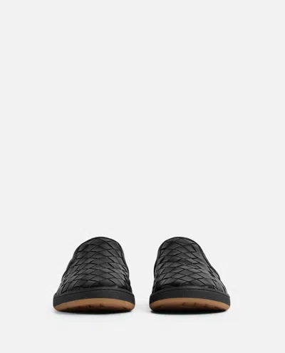 Bottega Veneta Sawyer Leather Sneakers In Black