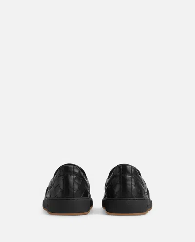 Bottega Veneta Sawyer Leather Sneakers In Black