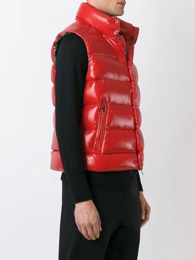 Shop Moncler Tib Padded Gilet In Red