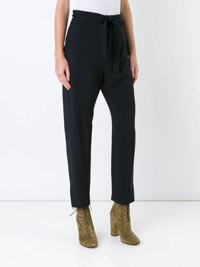 Shop Chloé High-waisted Trousers - Black