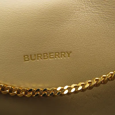 Pre-owned Burberry Beige Leather Chain/shoulder Wallet ()