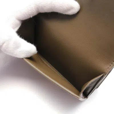Pre-owned Burberry Beige Multi-color Coated Canvas Pvc Wallet (tri-fold) () In Beige, Multi-color