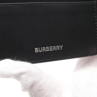 Pre-owned Burberry Black Brown Multi-color Coated Canvas Wallet (bi-fold) () In Black, Brown, Multi-color