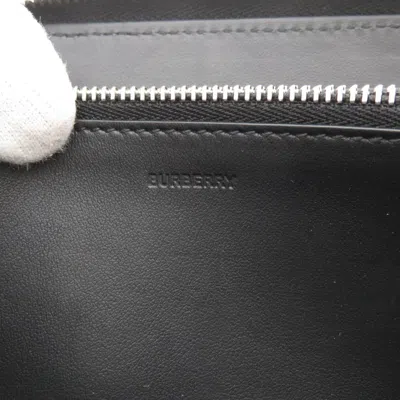 Pre-owned Burberry Black Leather Long Wallet (bi-fold) ()