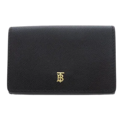 Pre-owned Burberry Black Leather Wallet (bi-fold) ()