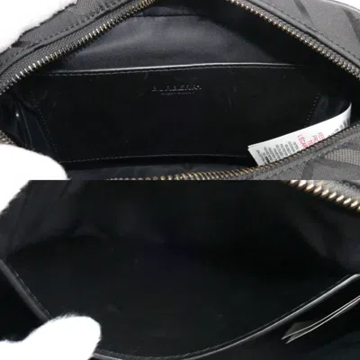 Pre-owned Burberry Black Polyester Cotton Leather Shoulder Bag ()