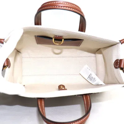 Pre-owned Burberry Brown Canvas Leather Shoulder Bag ()
