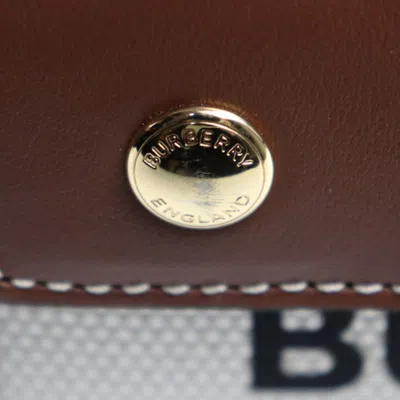 Pre-owned Burberry Brown Canvas Leather Shoulder Bag ()