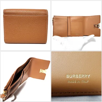 Pre-owned Burberry Brown Leather Wallet (tri-fold) ()