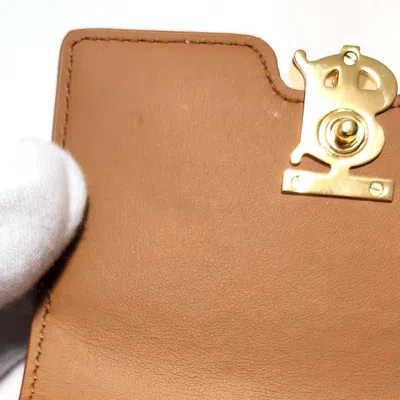 Pre-owned Burberry Brown Leather Wallet (tri-fold) ()