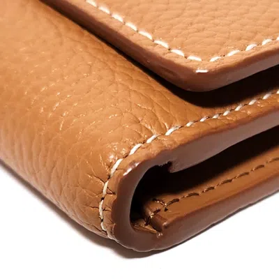 Pre-owned Burberry Brown Leather Wallet (tri-fold) ()