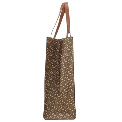 Pre-owned Burberry Brown Red Color White Pvc Tote Bag () In Brown, Red Color, White