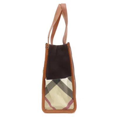 Pre-owned Burberry Dark Brown Canvas Tote Bag ()