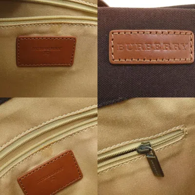 Pre-owned Burberry Dark Brown Canvas Tote Bag ()