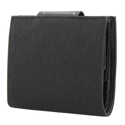 Pre-owned Bvlgari Black Canvas Leather Coin Purse/coin Case ()