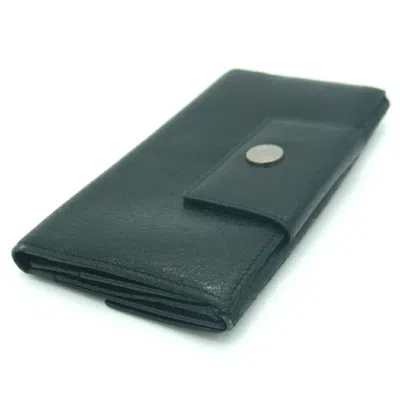 Pre-owned Bvlgari Black Leather Long Wallet (bi-fold) ()