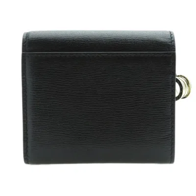 Pre-owned Bvlgari Black Leather Wallet (bi-fold) ()