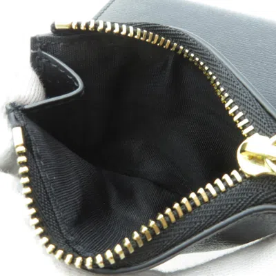 Pre-owned Bvlgari Black Leather Wallet (bi-fold) ()