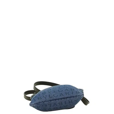 Pre-owned Bvlgari Blue Denim Leather Shoulder Bag ()