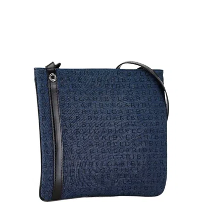 Pre-owned Bvlgari Blue Denim Shoulder Bag ()