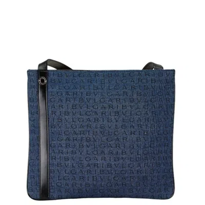 Pre-owned Bvlgari Blue Denim Shoulder Bag ()