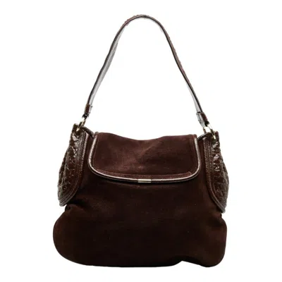Pre-owned Bvlgari Brown Canvas Leather Shoulder Bag ()