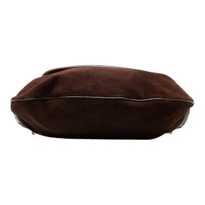 Pre-owned Bvlgari Brown Canvas Leather Shoulder Bag ()