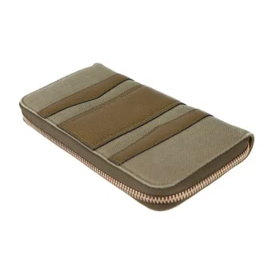 Pre-owned Bvlgari Brown Khaki Canvas Coin Purse/coin Case () In Brown, Khaki