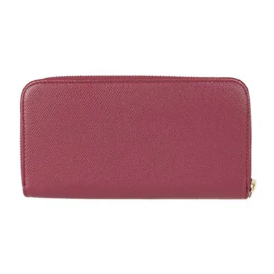 Pre-owned Bvlgari Amethyst Pink Leather Coin Purse/coin Case () In Amethyst, Pink