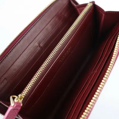Pre-owned Bvlgari Amethyst Pink Leather Coin Purse/coin Case () In Amethyst, Pink